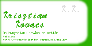 krisztian kovacs business card