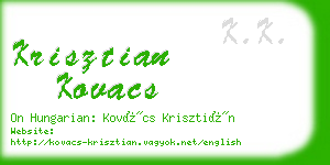 krisztian kovacs business card